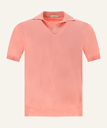 BUTTONLESS POLO TRIM-SAUMON