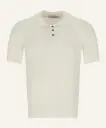 CABLE POLO SHIRT-IVORY