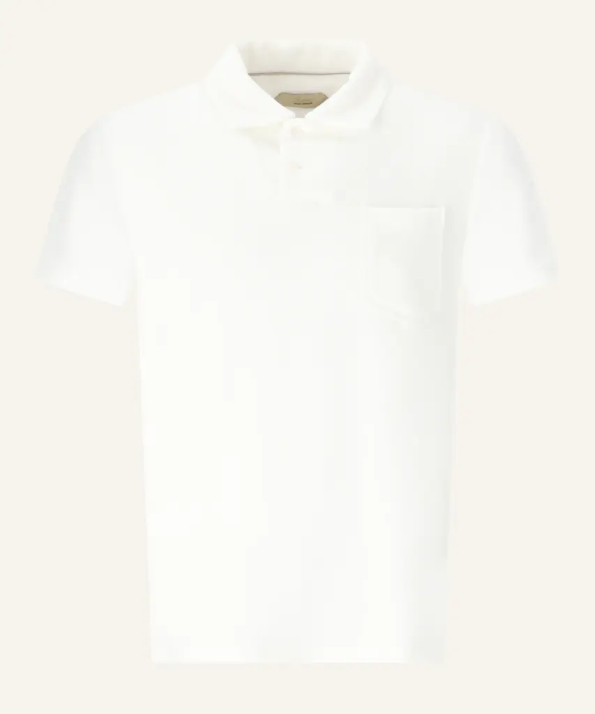 TERRY POLO-WHITE
