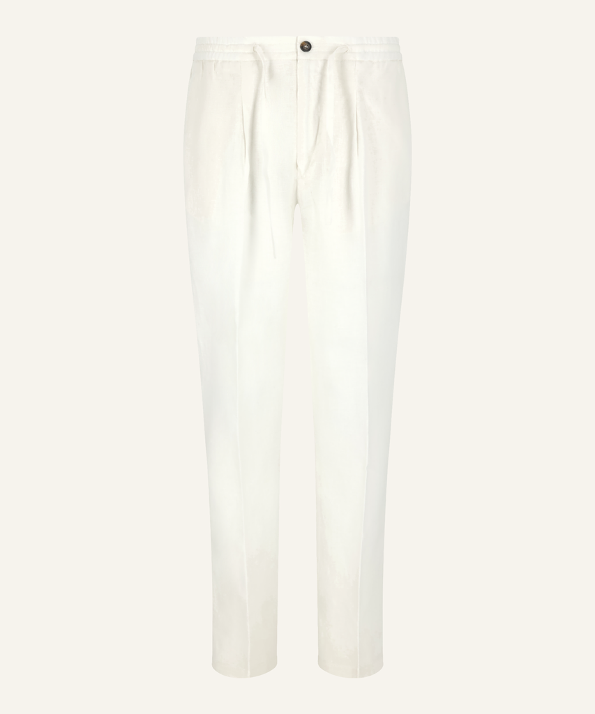 SEASIDE TROUSSERS LINEN-WHITE