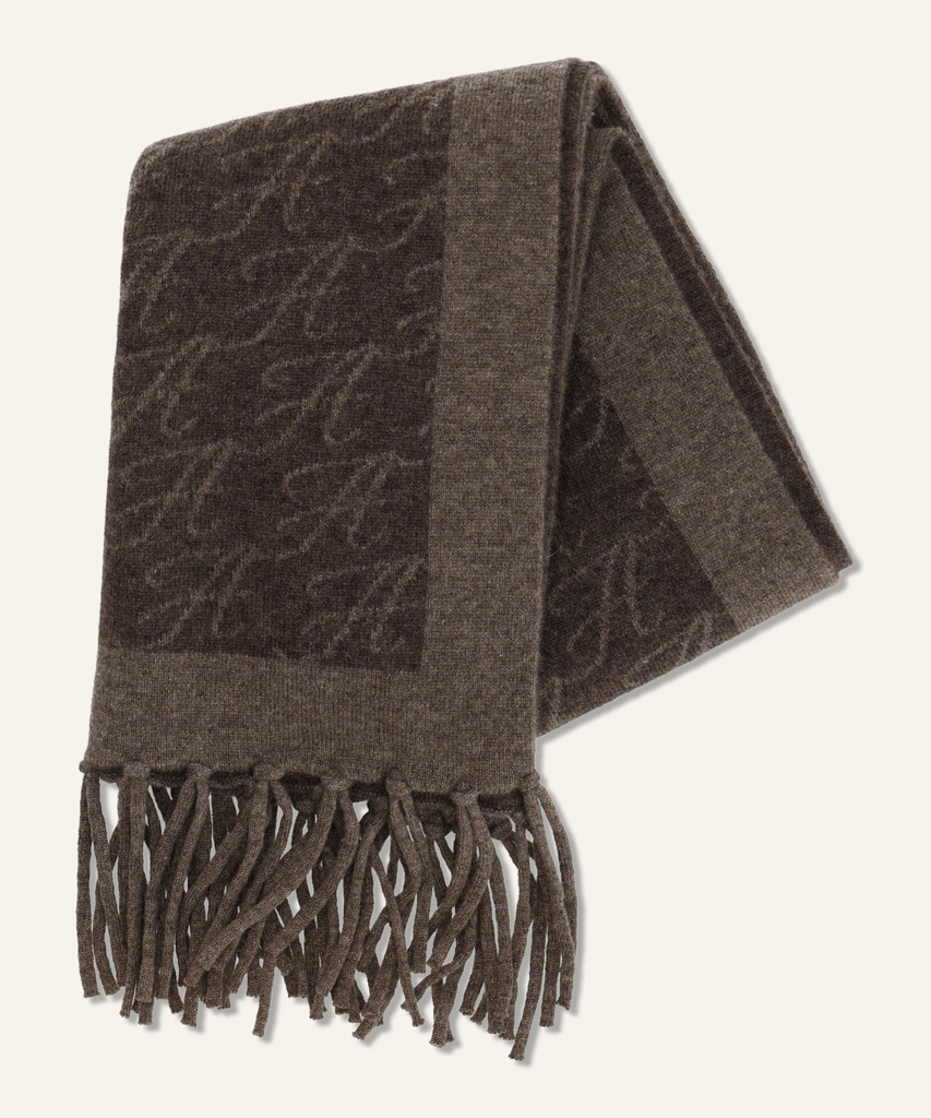 AUR1 SCARF-202 DARK BROWN