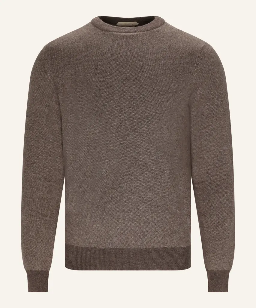 JAQUARD CREW-202 DARK BROWN