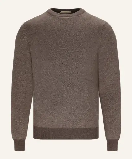 JAQUARD CREW-202 DARK BROWN