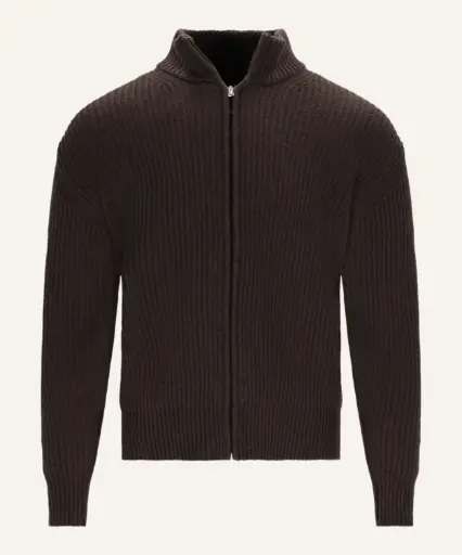 ALPINE RIBBED ZIPPER VEST-200 BROWN