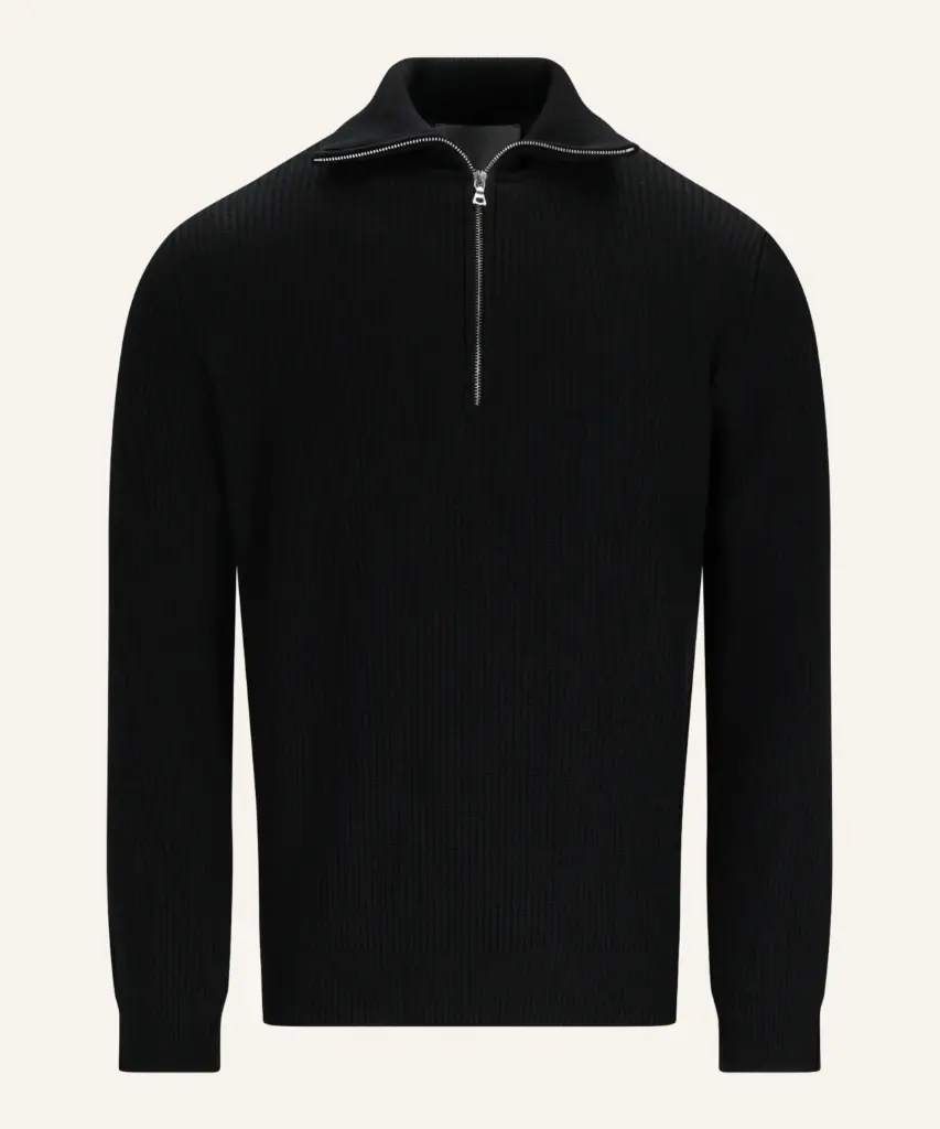 AD198 WOOL ZIP-BLACK