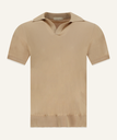 BUTTONLESS POLO TRIM-BEIGE