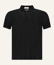 POLO SHIRT LINEN-BLACK